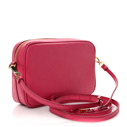 Prada Saffiano Lux Small Camera Crossbody Bag Magenta 3 of 9