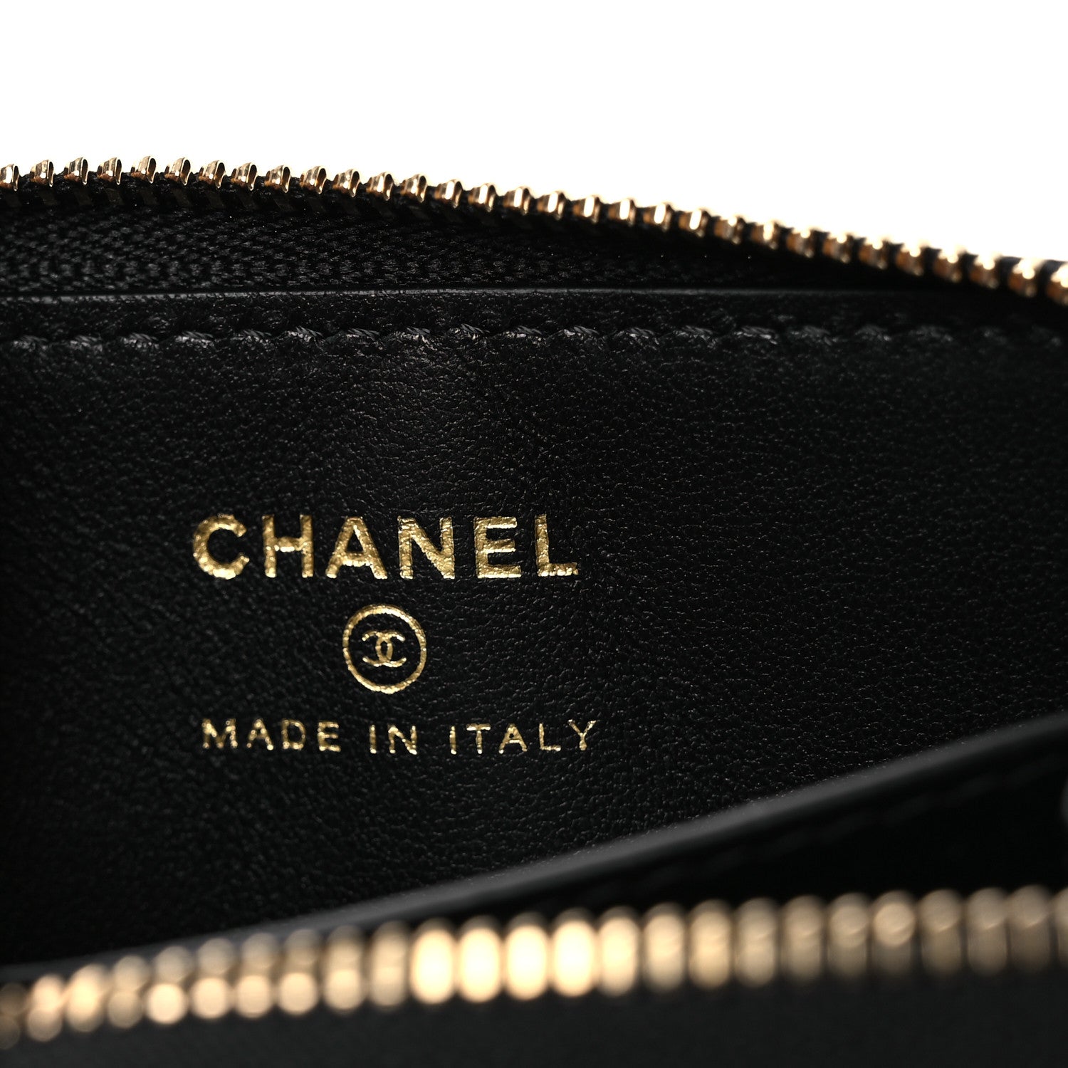 Chanel Calfskin Crocodile Embossed Crococo Zip Coin Purse Black 6 of 8