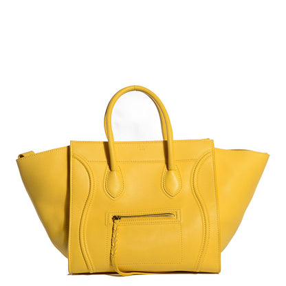Celine Supple Calfskin Medium Phantom Luggage Sun Yellow 1 of 9
