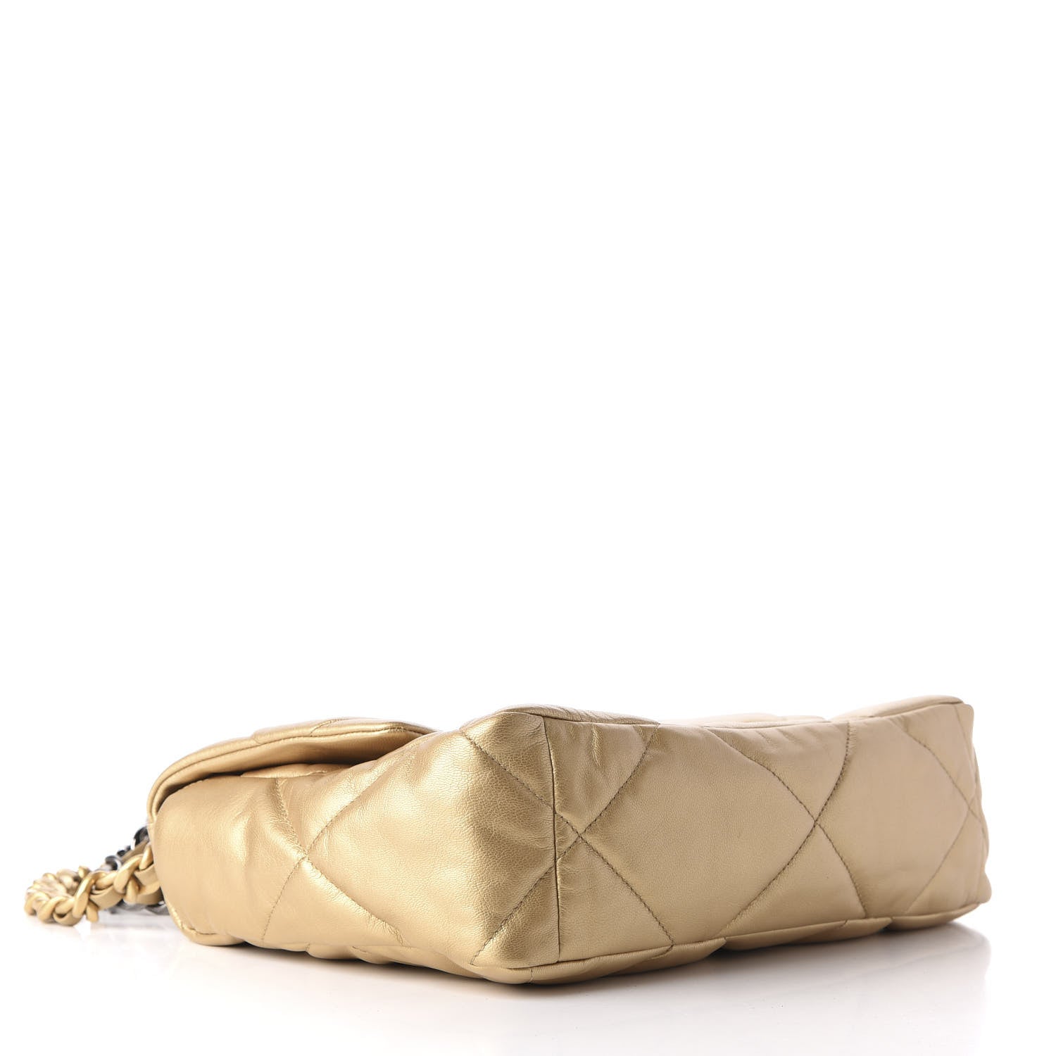 Chanel Goatskin Quilted Large 19 Flap Gold 4 of 11
