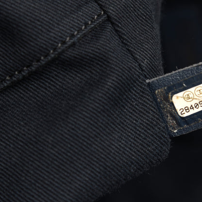 Chanel Lurex Canvas Medium Deauville Tote Navy Blue Gold 7 of 10