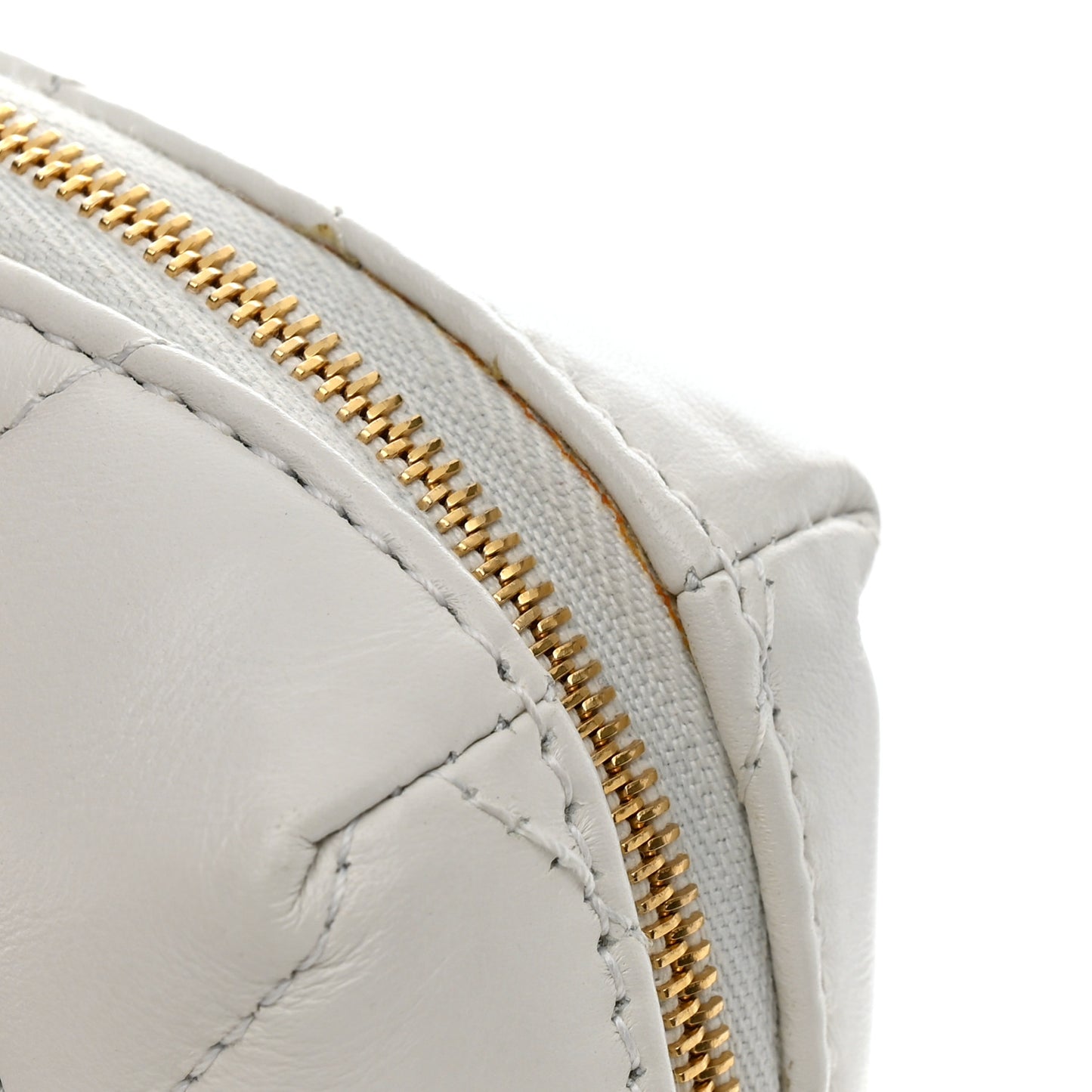 Nappa Calfskin Quilted Touch B Camera Shoulder Bag White