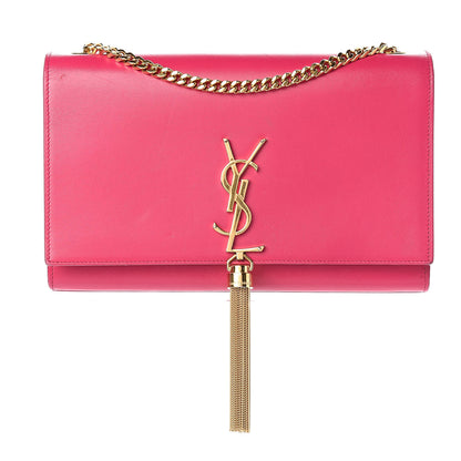 Saint Laurent Smooth Calfskin Medium Classic Monogram Kate Tassel Satchel Fuchsia 1 of 11
