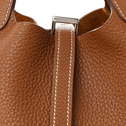 Hermes Taurillon Clemence Picotin Lock 18 PM Gold 8 of 12
