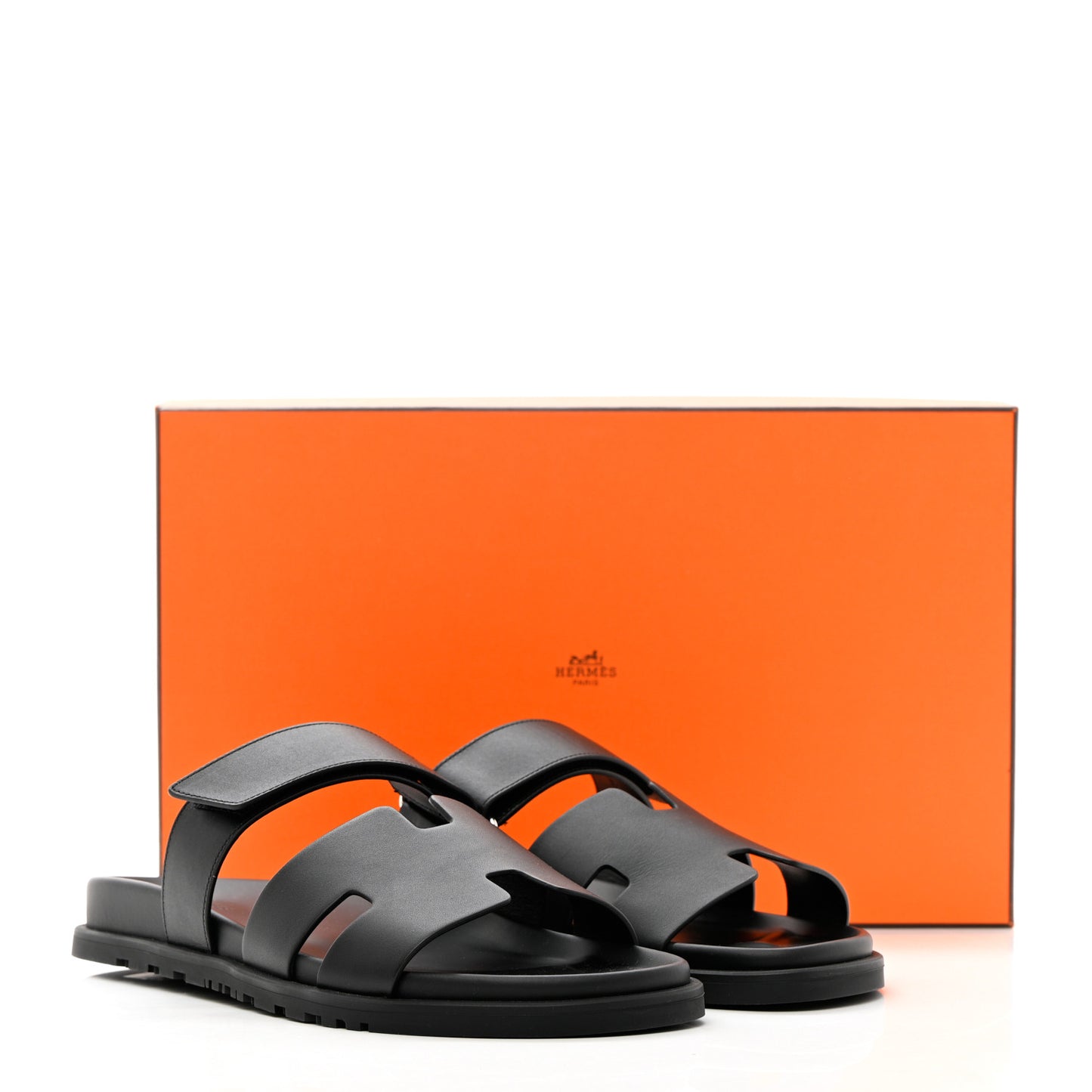 Calfskin Mens Chypre Sandals 43 Black