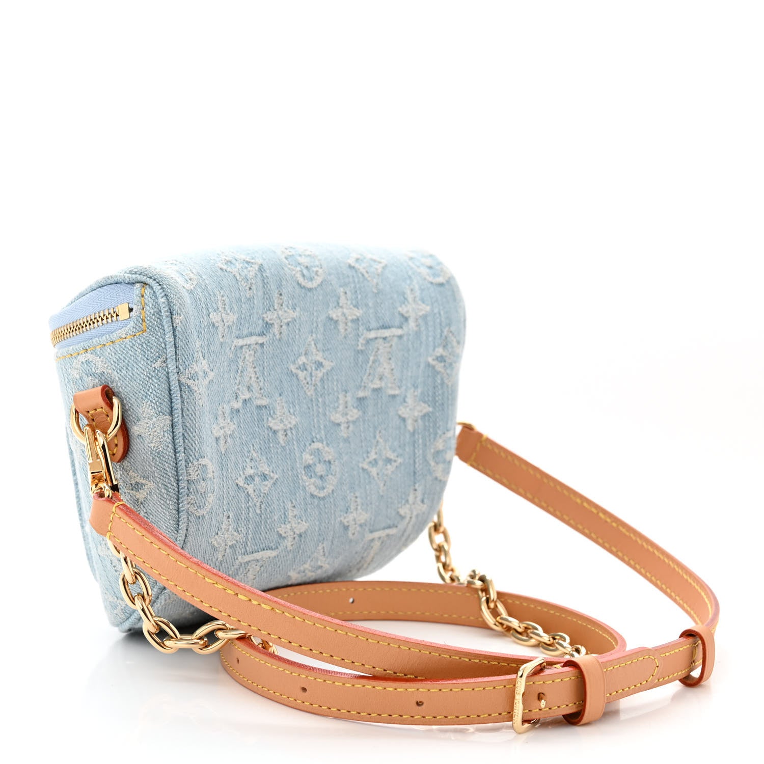 Louis Vuitton Monogram Denim Mini Bumbag Sky Blue 3 of 10