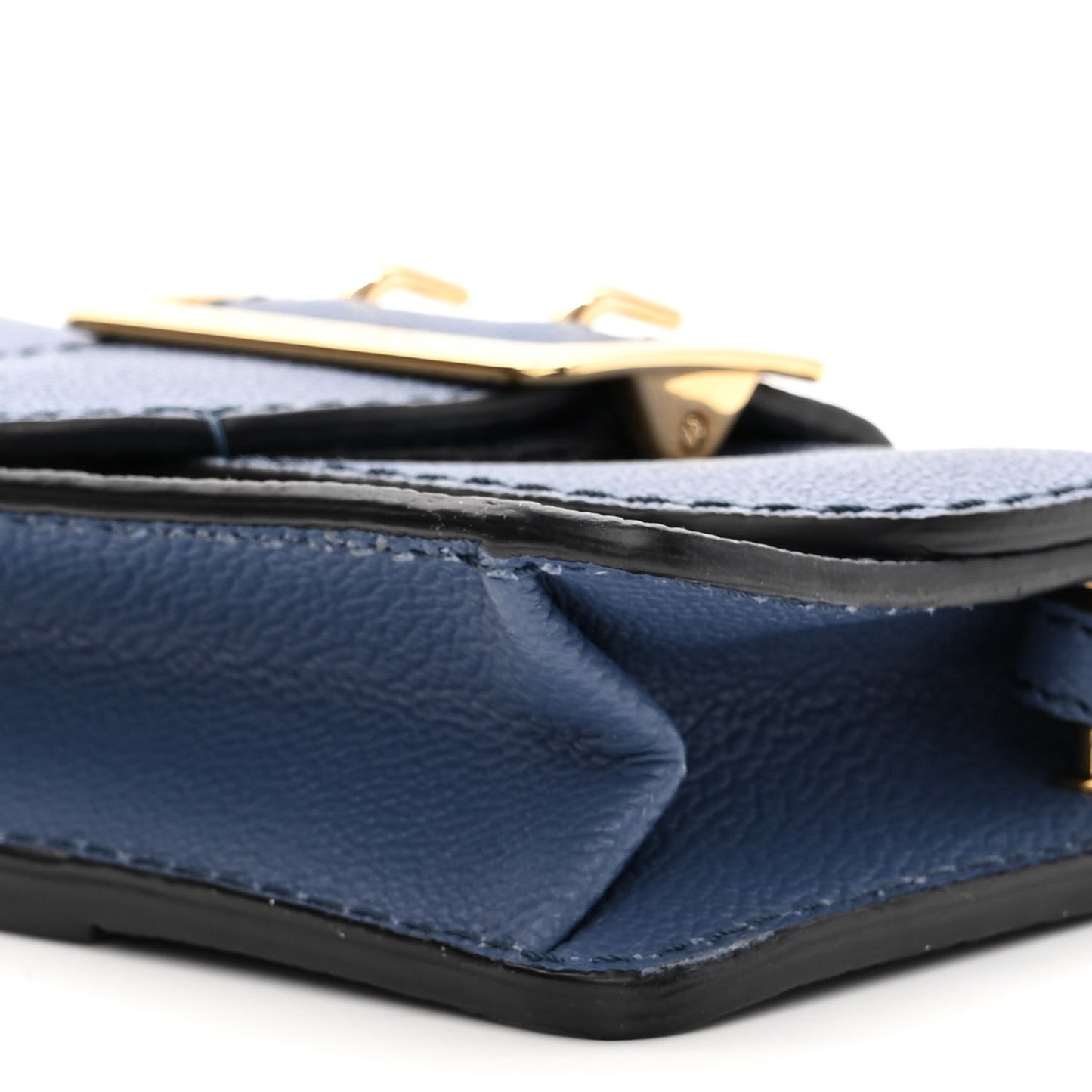 Soft Grain Calfskin Mini Phone Bag Steel Blue