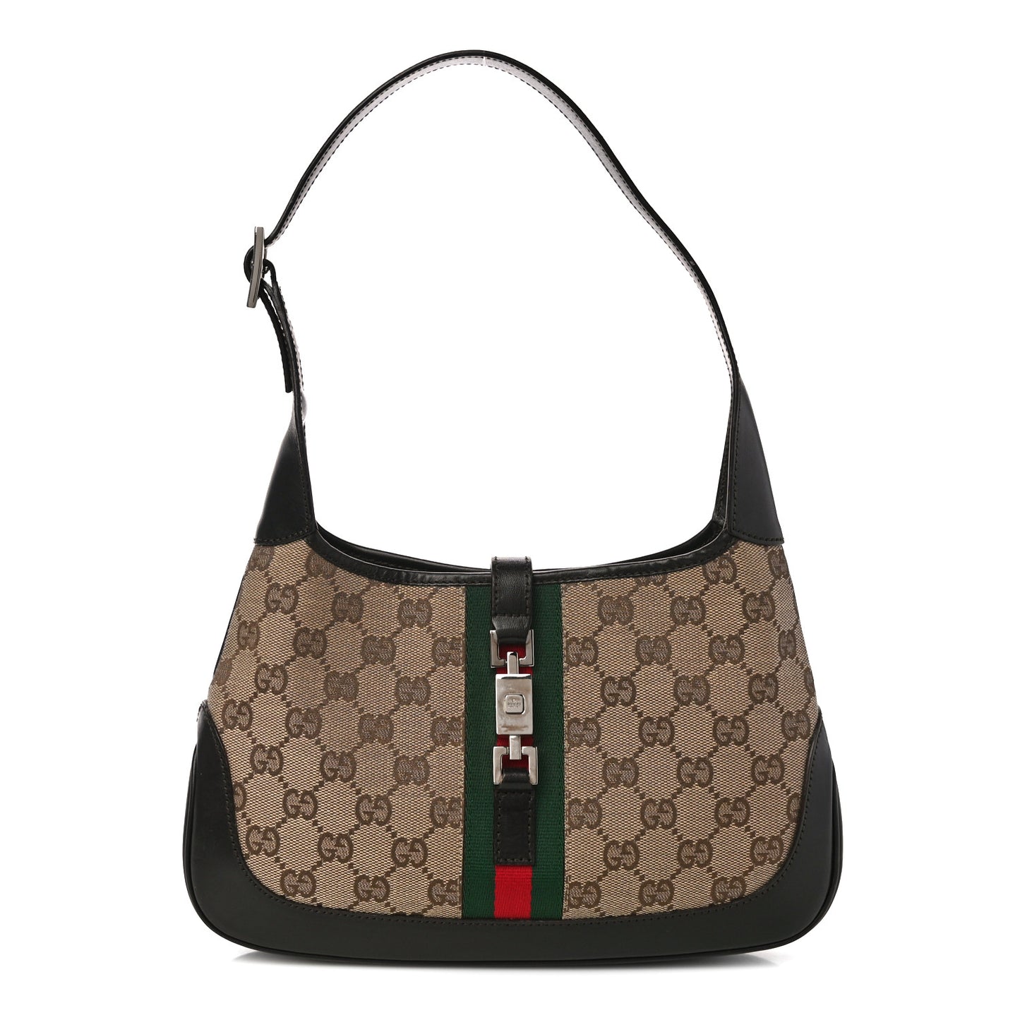 Monogram Web Small Jackie O Hobo Dark Brown