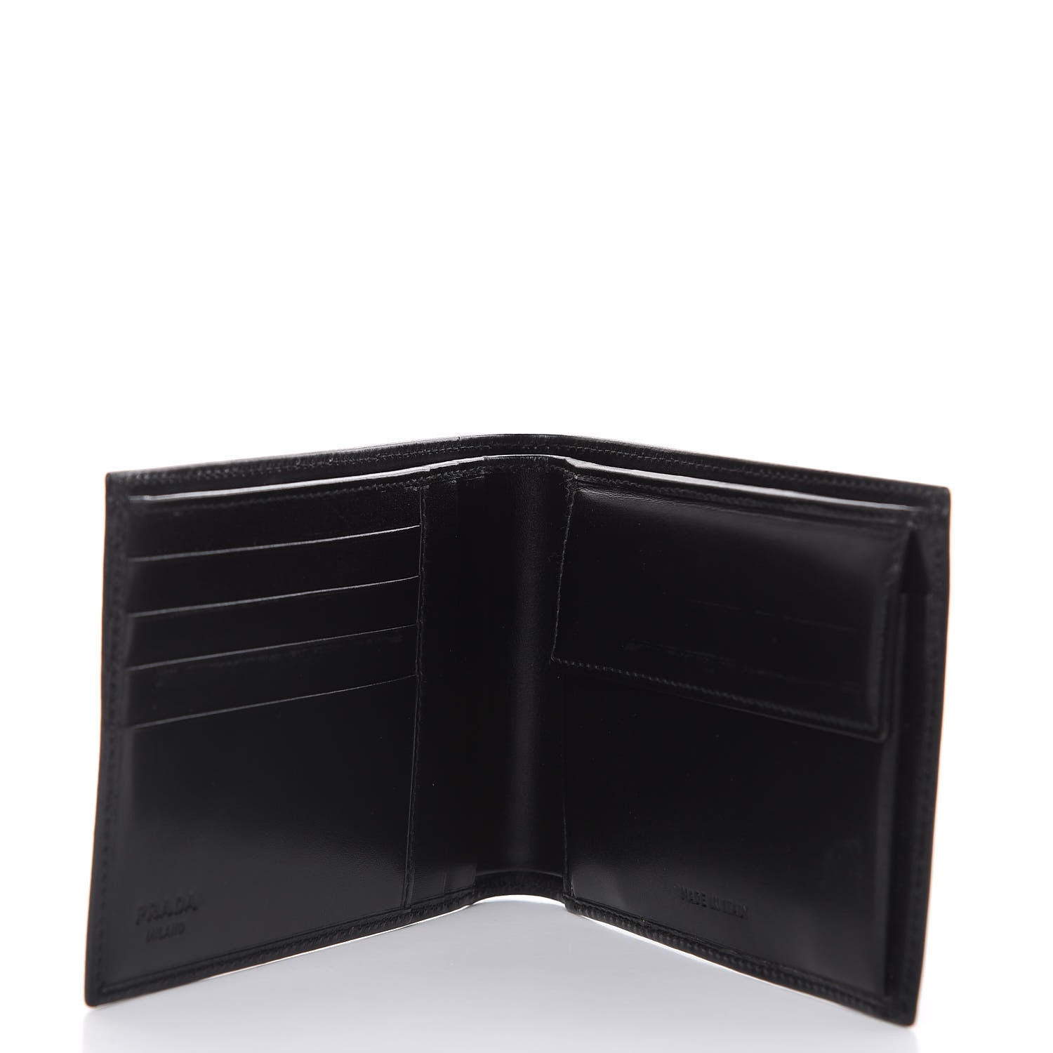 Prada Siviglia Bi-Fold Wallet Black 6 of 10