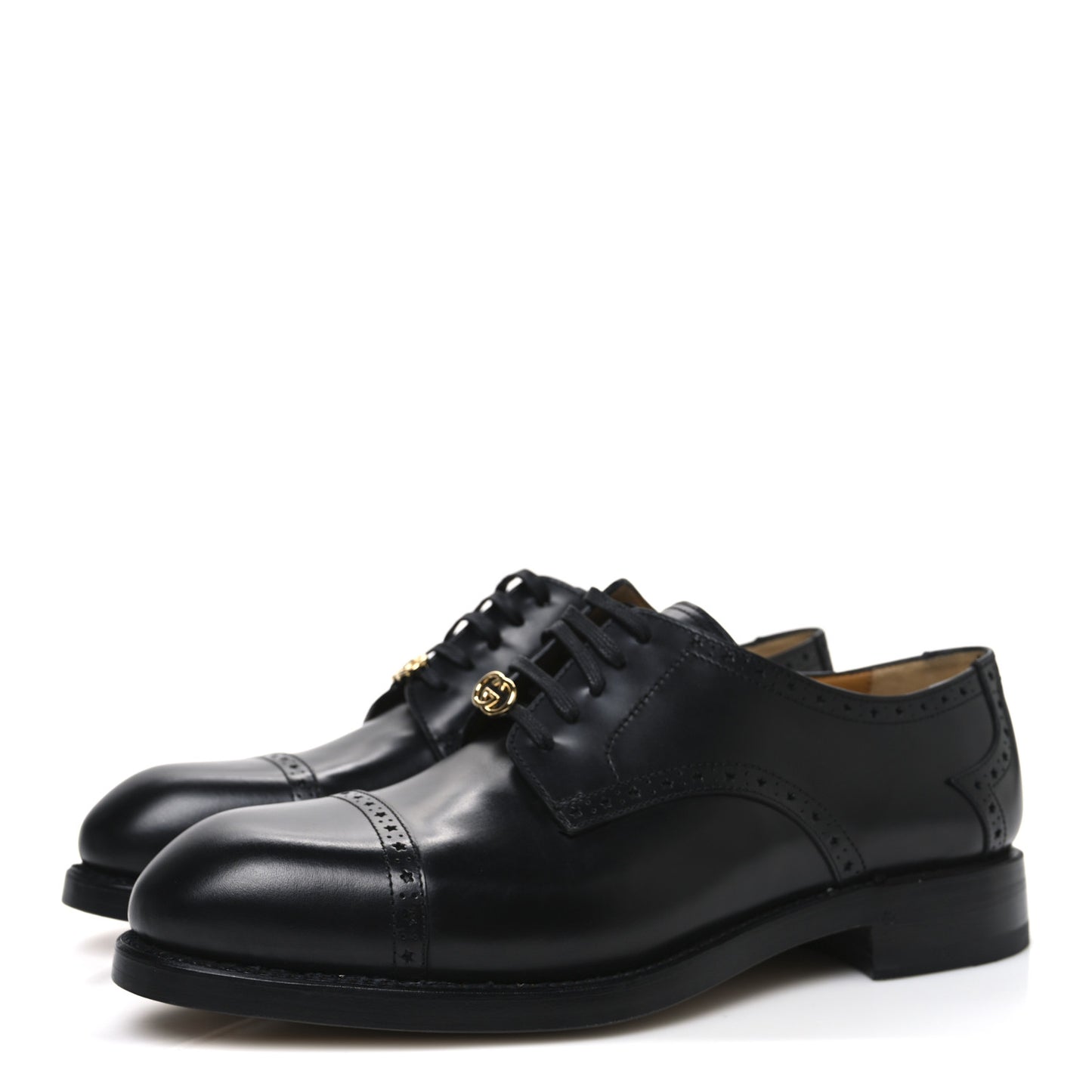 Calfskin Mens Whipstitch Oxfords 11 Black