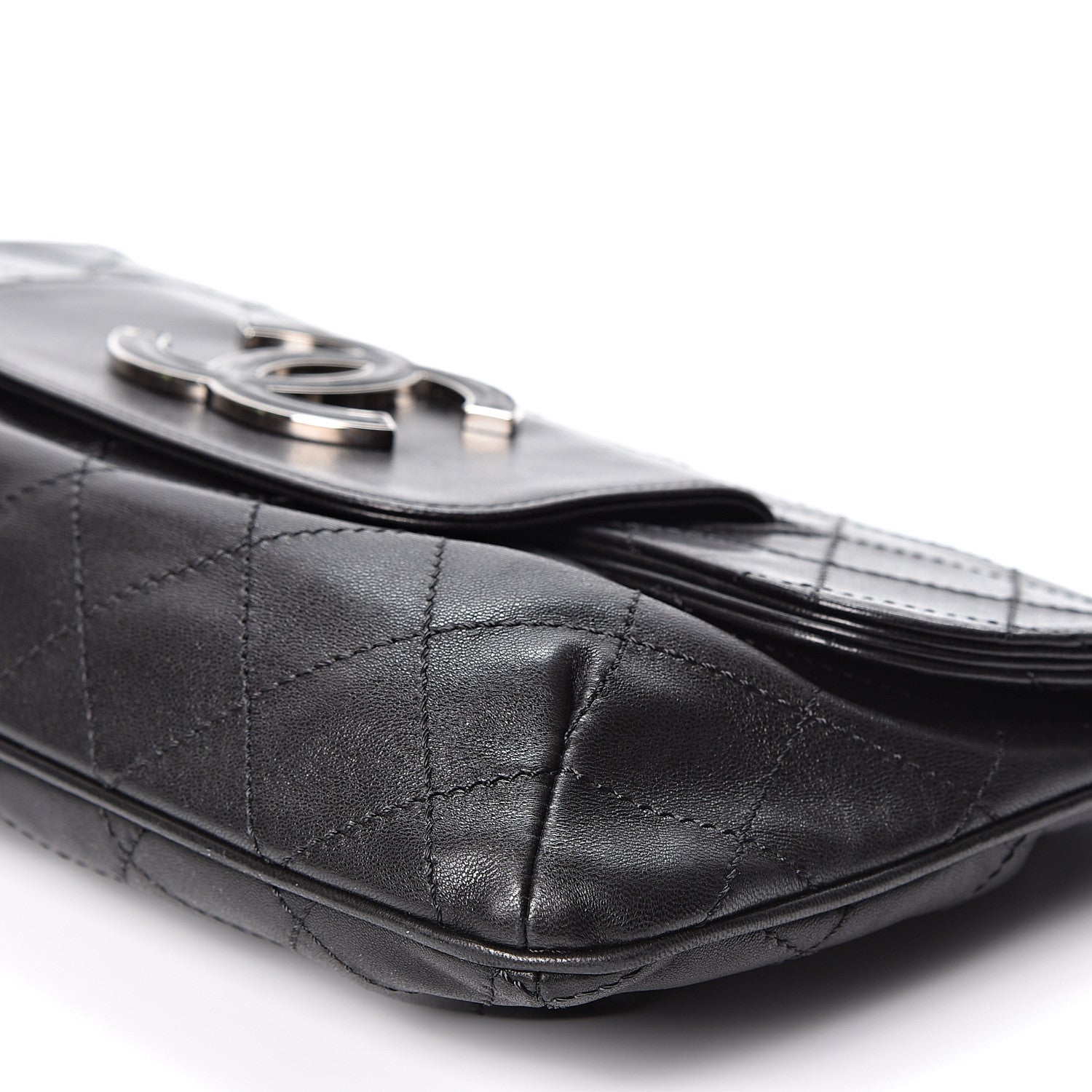 Chanel Lambskin Diamond Stitch Convertible Clutch Black 8 of 8