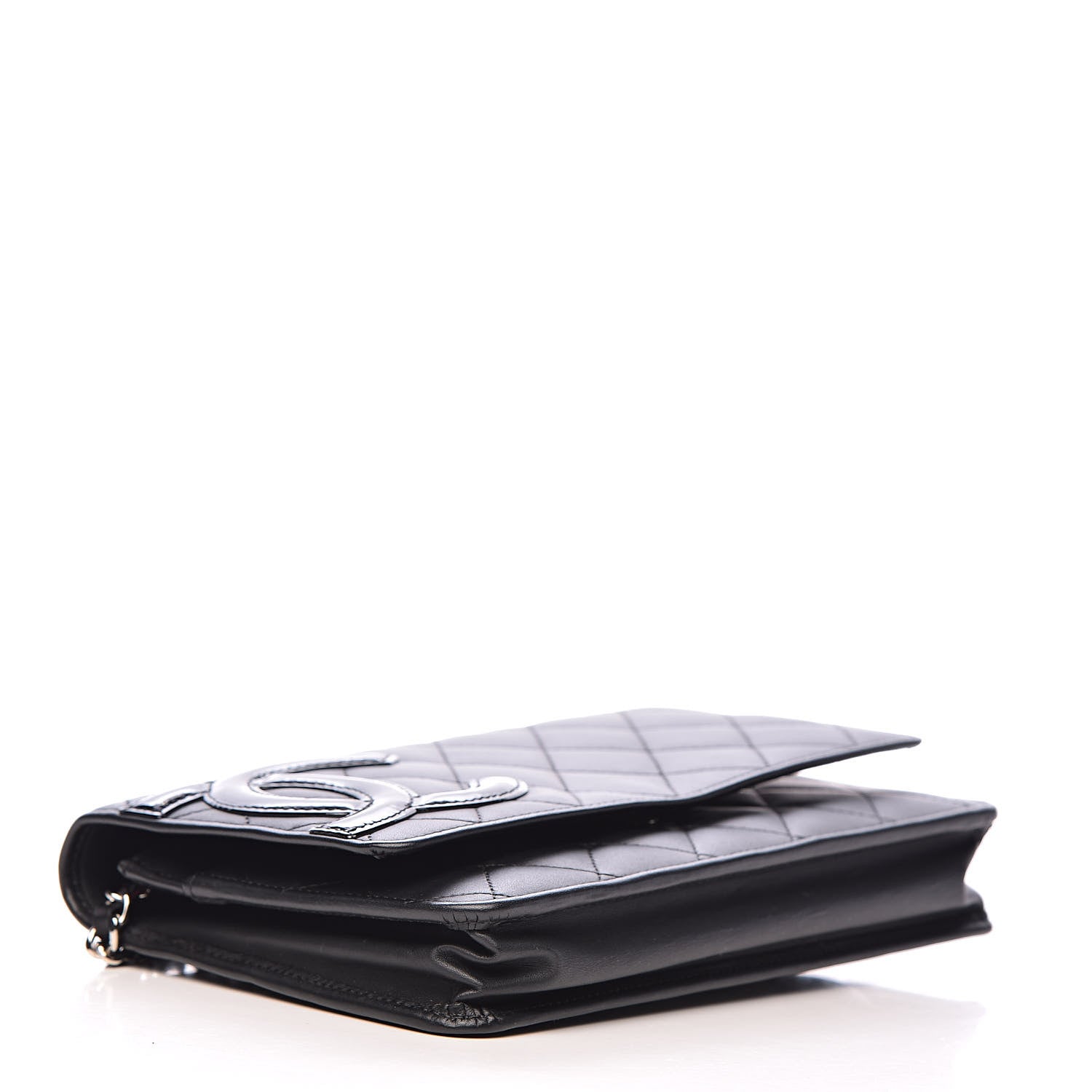 Chanel Calfskin Quilted Cambon Wallet On Chain WOC Black 4 of 16