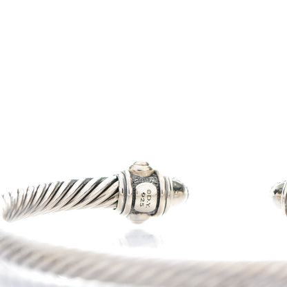 David Yurman Sterling Silver Diamond 5mm Cable Renaissance Bracelet 4 of 6