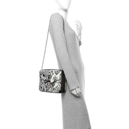 Louis Vuitton Epi Monogram Floral Pochette Metis Black White 2 of 9