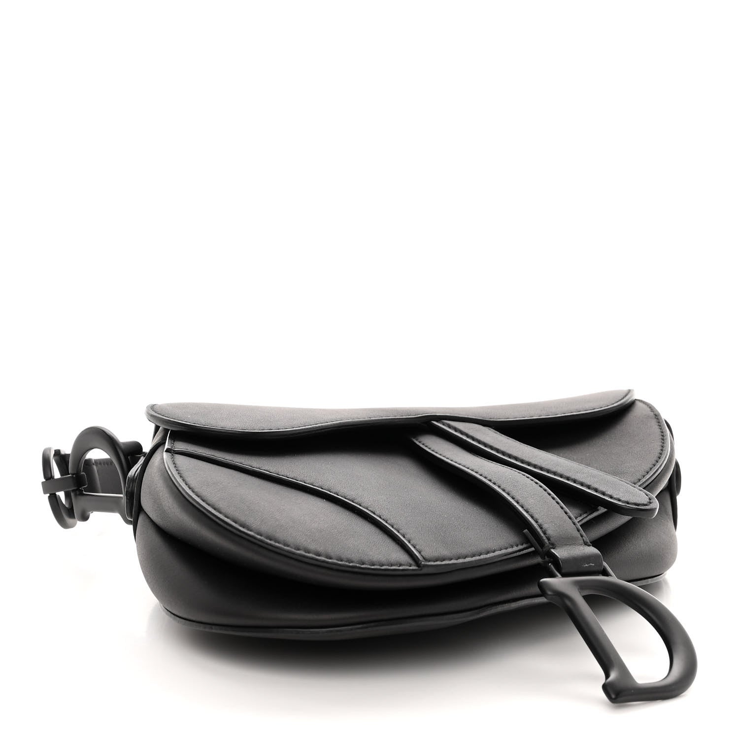 Christian Dior Ultra Matte Calfskin Mini Saddle Bag Black 4 of 9