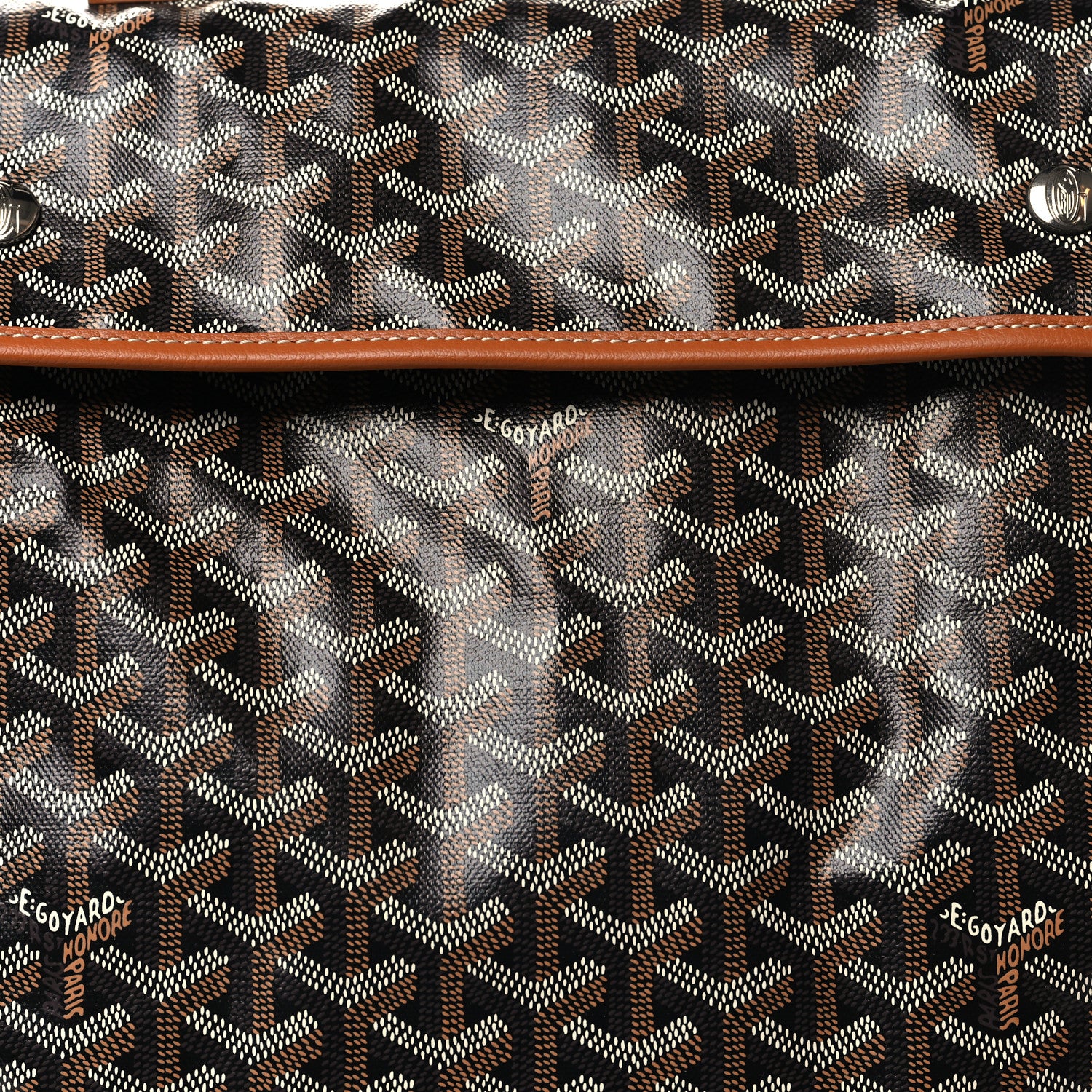 Goyard Goyardine Saint Leger Soft Briefcase Backpack Black Gold 7 of 9