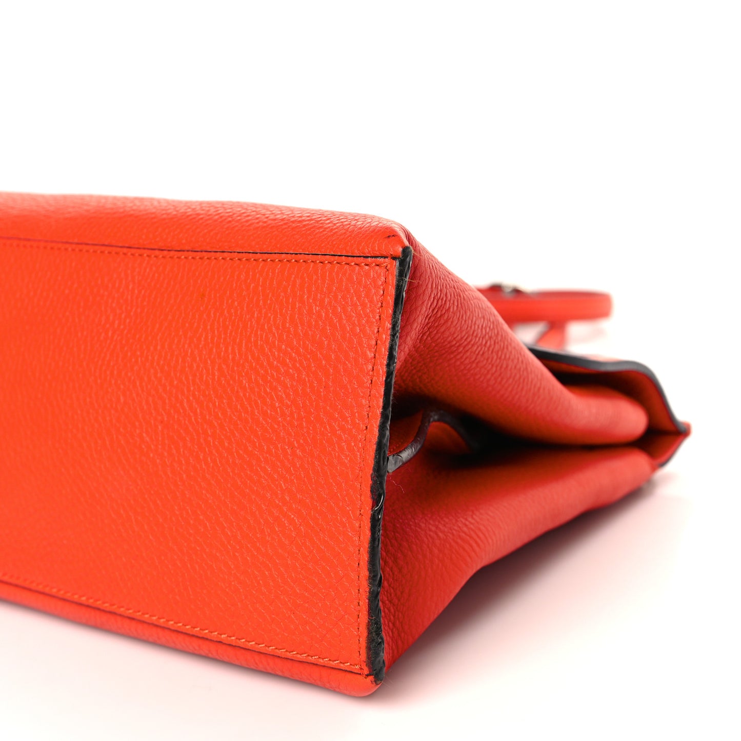 Cellarius Calfskin Medium Bamboo Daily Top Handle Bag New Dark Orange