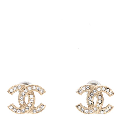 Chanel Crystal Mini CC Earrings Gold 1 of 6