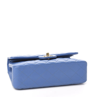 Chanel Lambskin Quilted Small Double Flap Blue 3 of 11