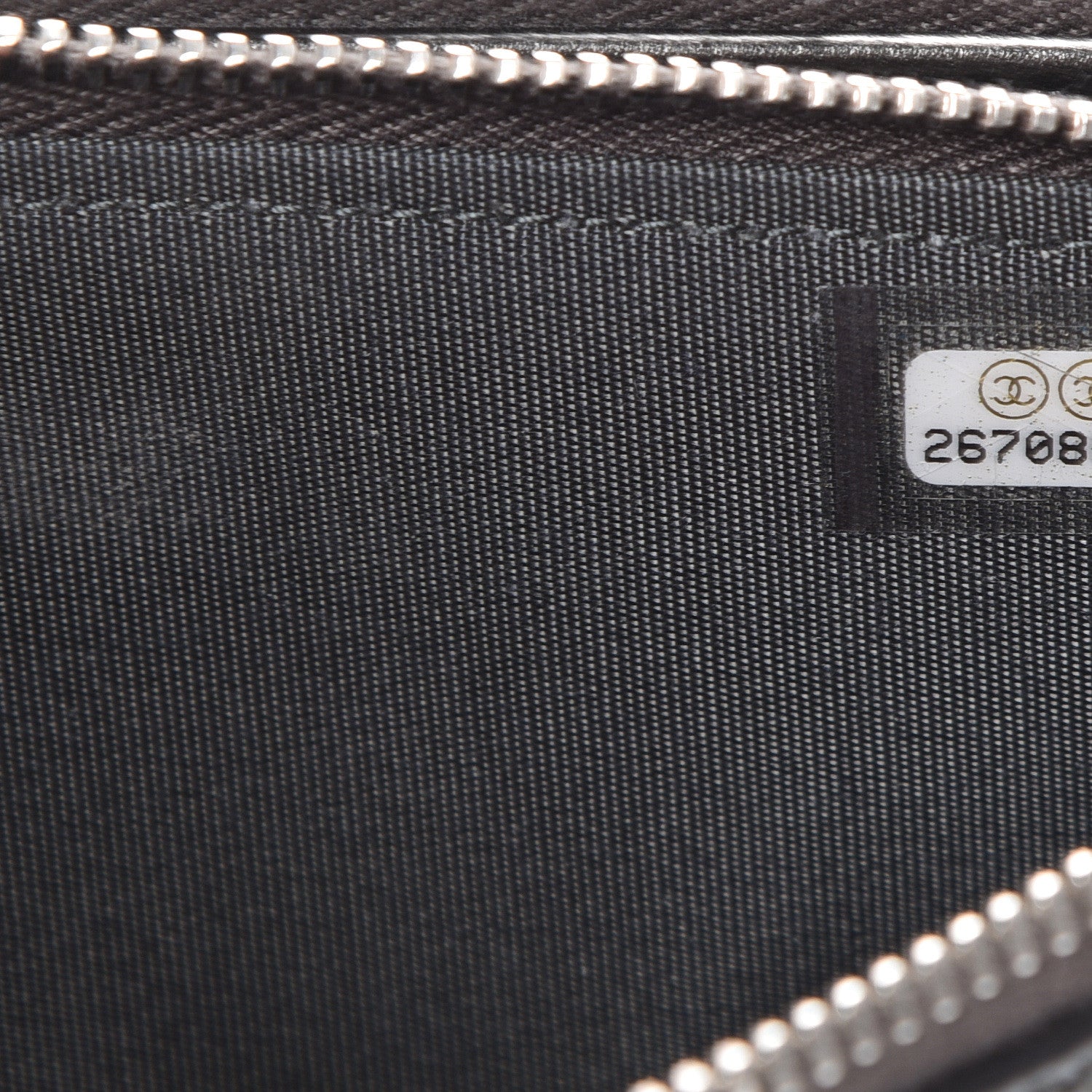 Chanel Metallic Caviar Quilted CC Filigree Clutch With Chain Dark Silver 9 of 13