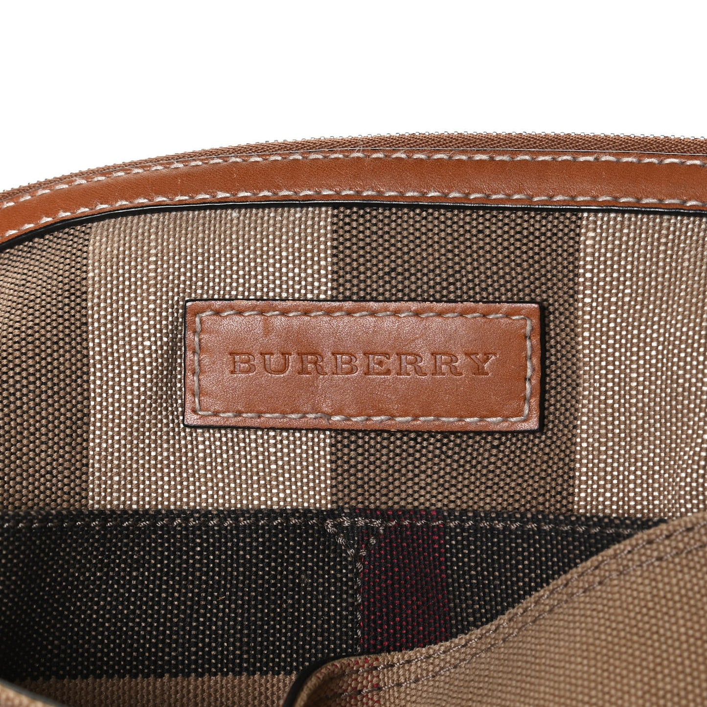 Canvas Mega Check Medium Ashby Hobo Saddle Brown