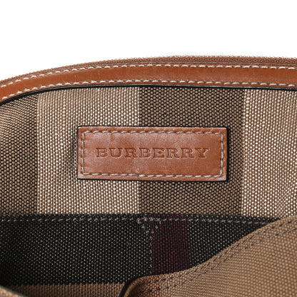 Burberry Canvas Mega Check Medium Ashby Hobo Saddle Brown 6 of 13