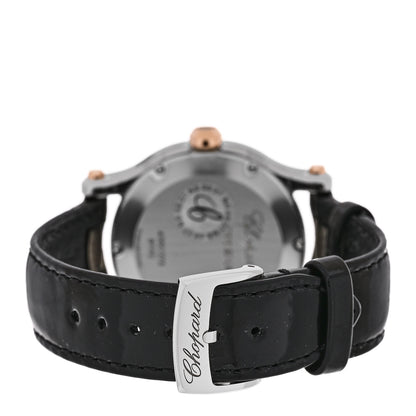 Chopard Stainless Steel Alligator 5 Diamond 36mm Happy Sport Quartz Watch Black 3 of 5