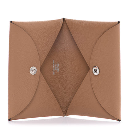 Hermes Evercolor Calvi Card Case Chai 5 of 8