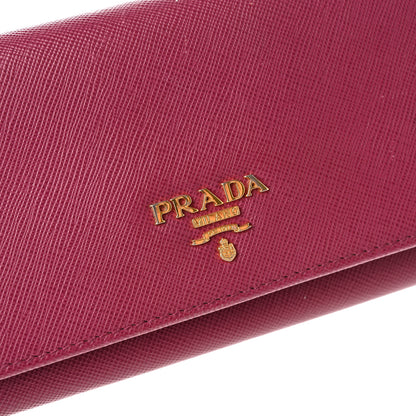 Prada Saffiano Metal Continental Flap Wallet Ametista 11 of 13
