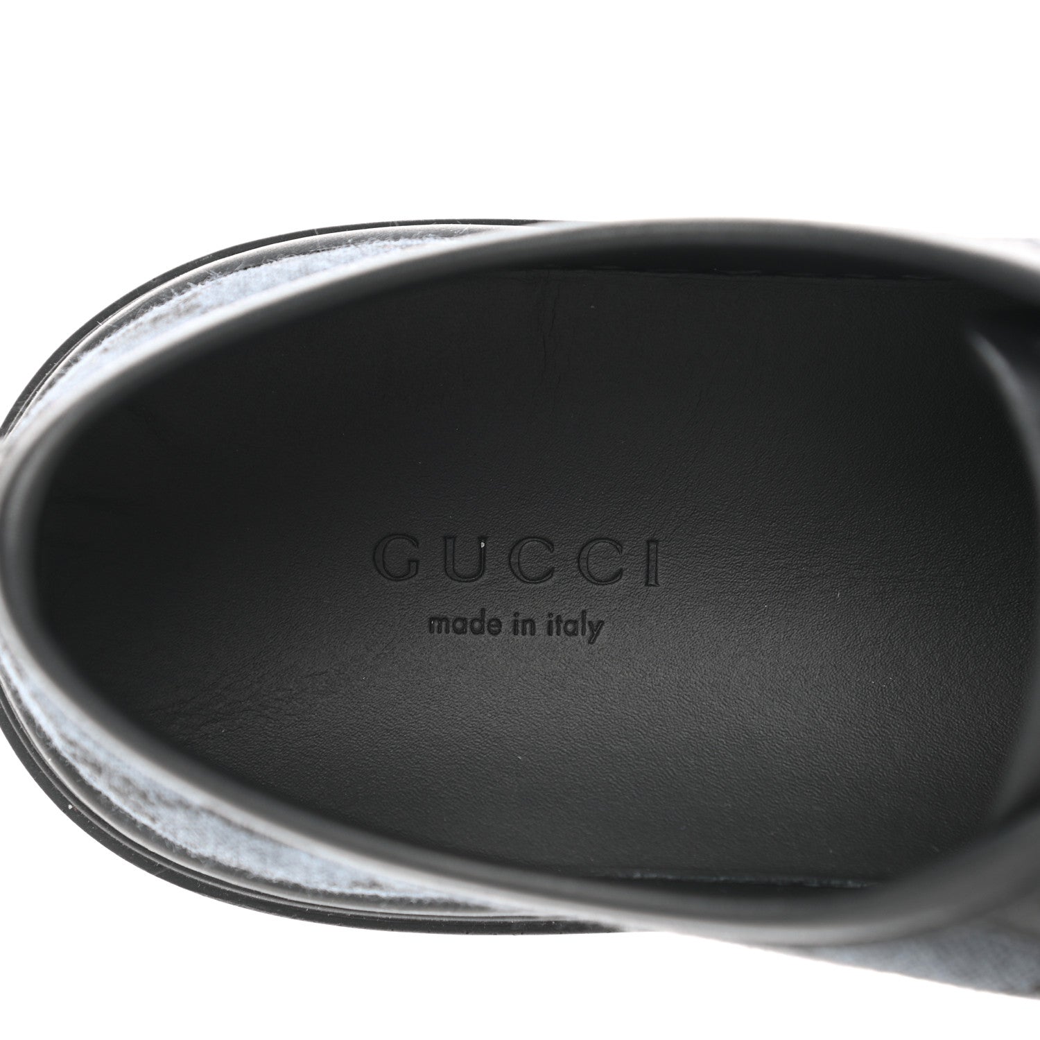 Gucci GG Monogram Calfskin Womens Low Top Sneakers 38.5 Piombo Black 7 of 9