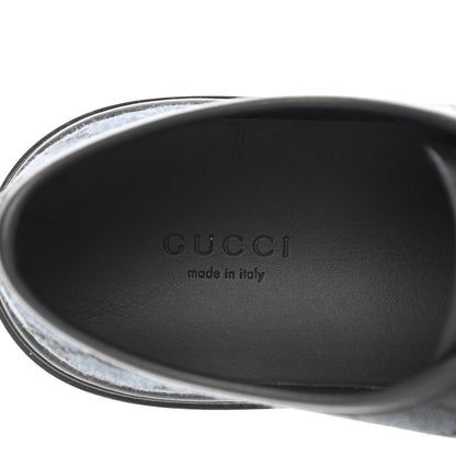 Gucci GG Monogram Calfskin Womens Low Top Sneakers 38.5 Piombo Black 7 of 9