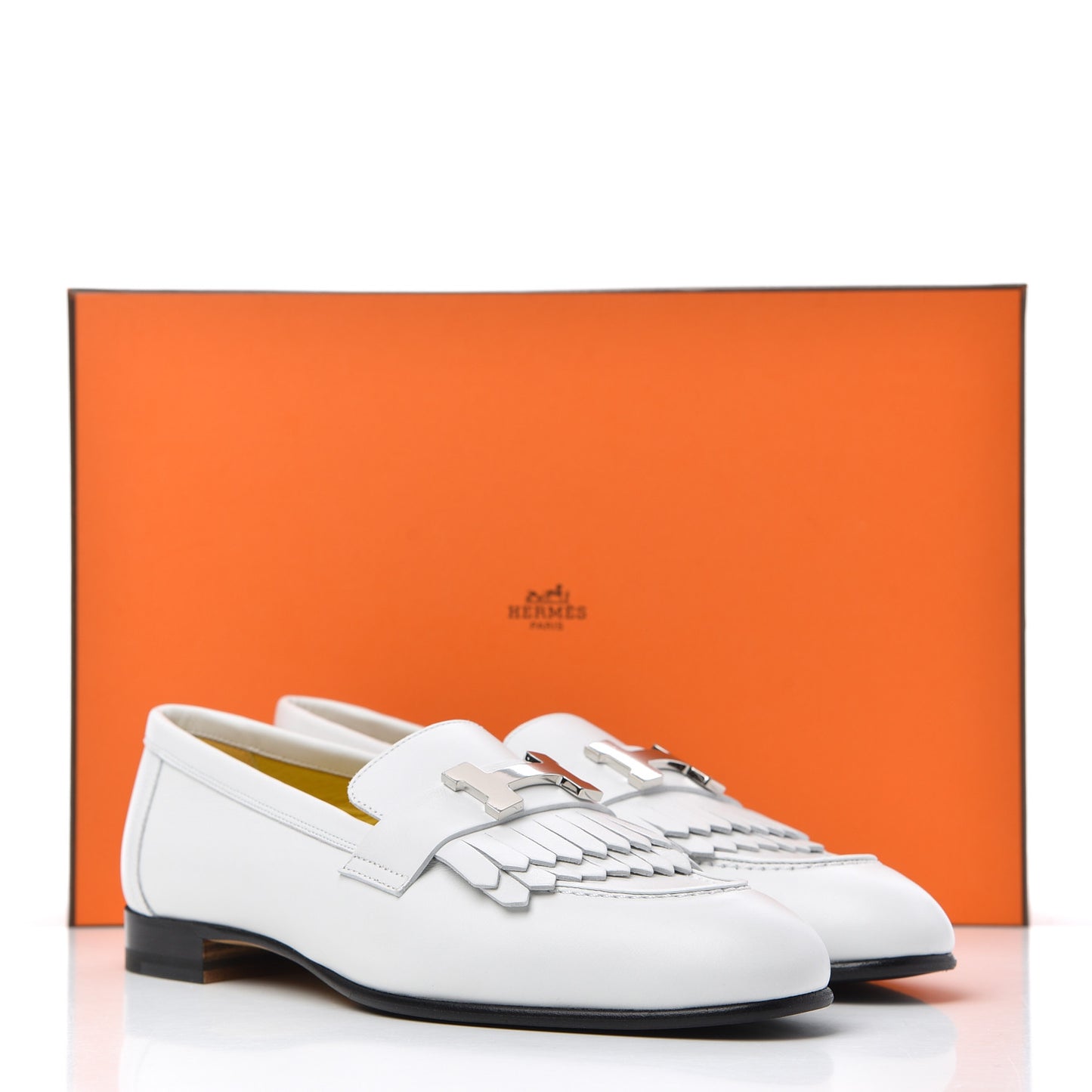 Calfskin Womens Royal Loafers 36.5 White