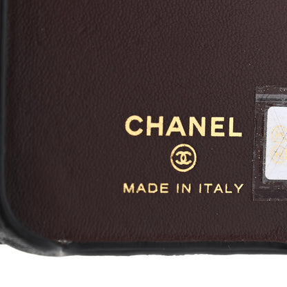 Chanel Lambskin Quilted iPhone XII Holder With Chain Black 4 of 6