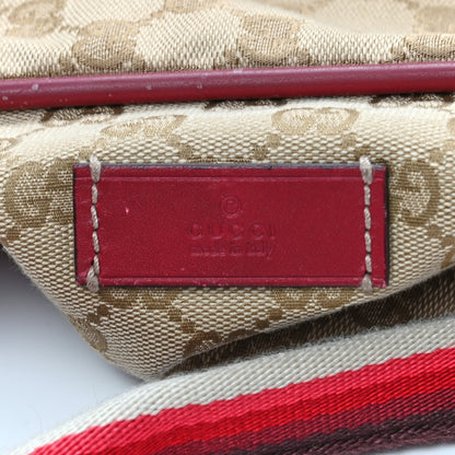 Gucci GG Monogram Web Medium Collapsable Carry On Duffle Beige Red 5 of 13