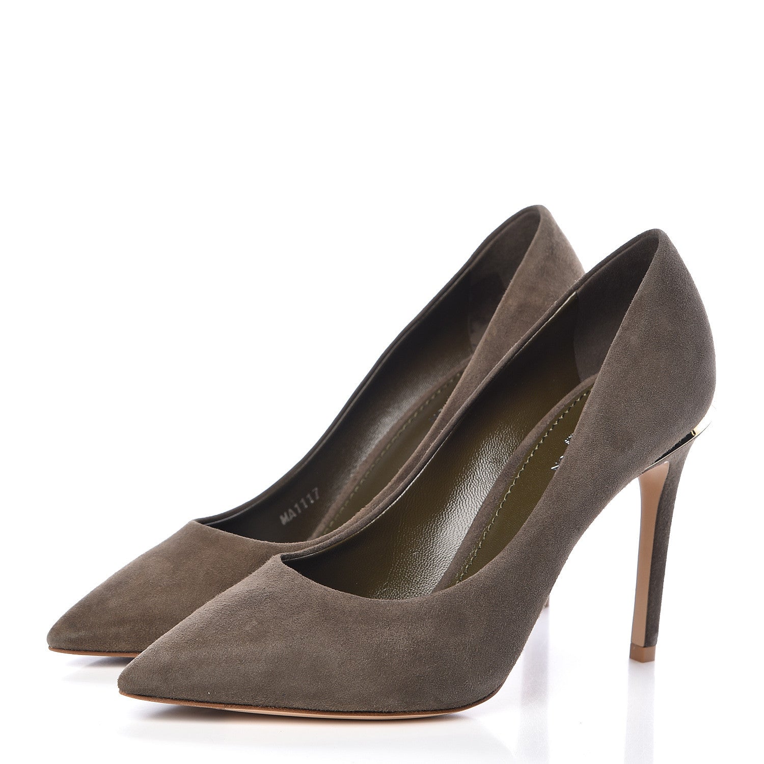 Louis Vuitton Suede First Lady Pumps 37 Kaki 3 of 11