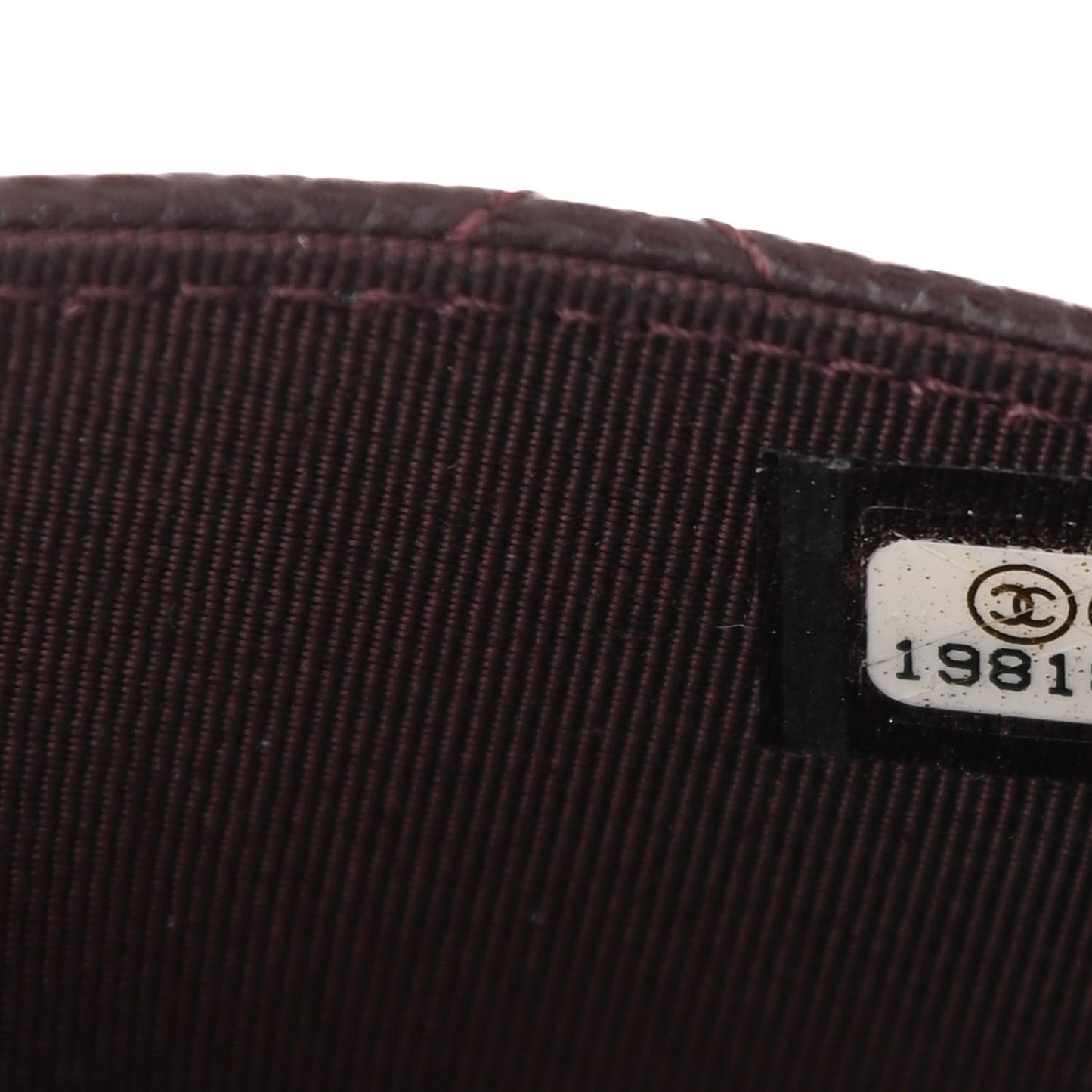 Caviar Quilted Wallet on Chain WOC Burgundy