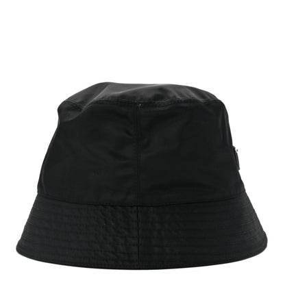Prada Re-Nylon Metal Triangle Logo Womens Bucket Hat M Black 4 of 8