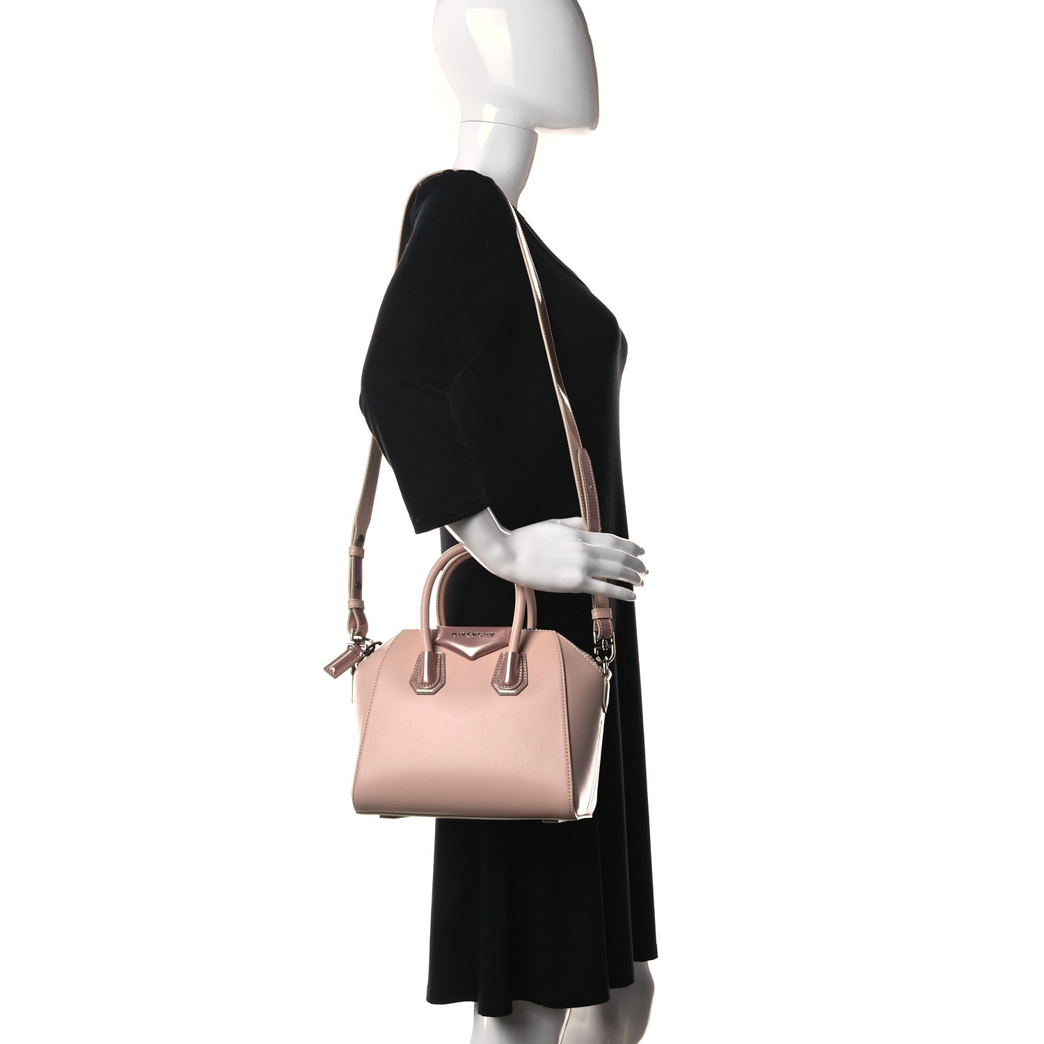 Givenchy Metallic Calfskin Mini Antigona Light Pink 2 of 12