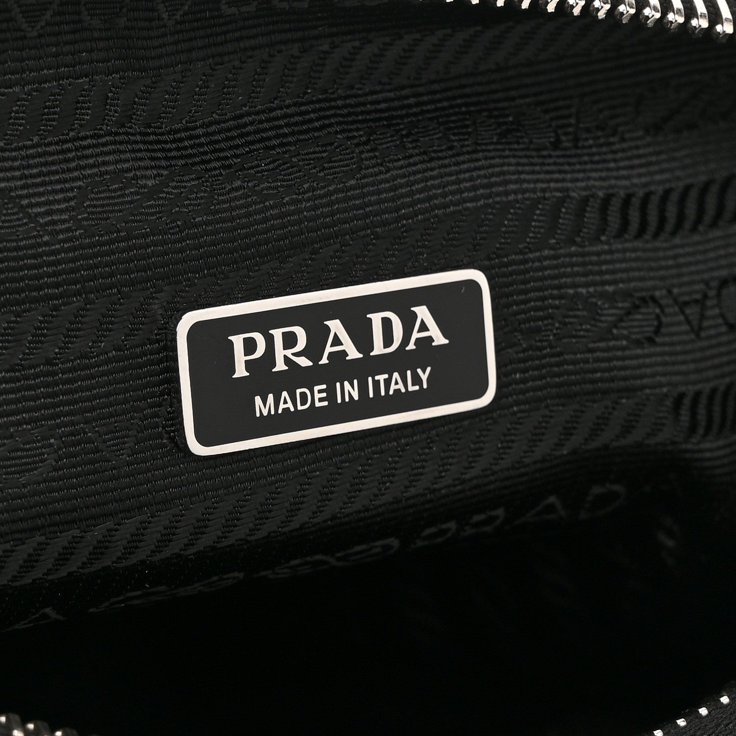 Prada Grace Lux Triangle Logo Embossed Triangle Wristlet Pouch Black 6 of 10