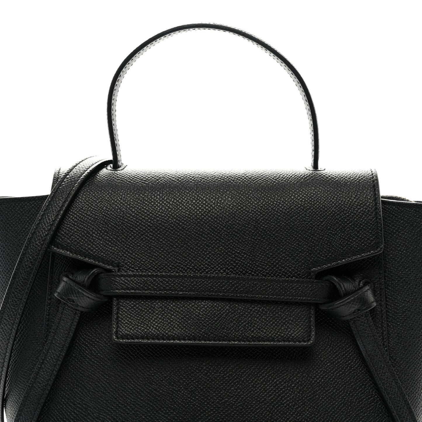 Grained Calfskin Nano Belt Bag Black