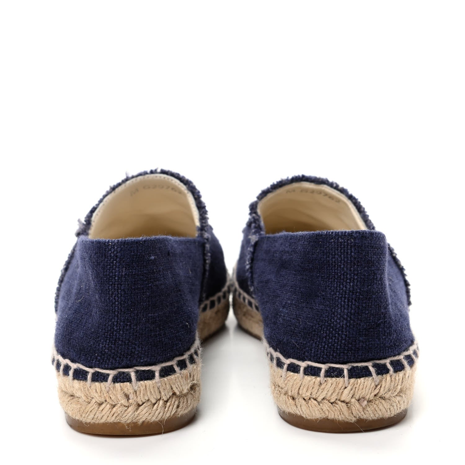 Chanel Denim Toile CC Espadrilles 39 Navy Black 7 of 10