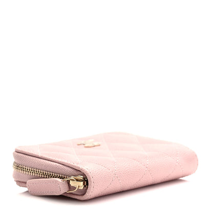 Chanel Caviar Quilted Zip Coin Purse Light Pink 4 of 8