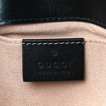 Gucci Calfskin Matelasse Mini GG Marmont Shoulder Bag Black 5 of 13