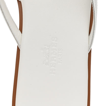 Hermes Calfskin Miss Sandals 36 White 8 of 8