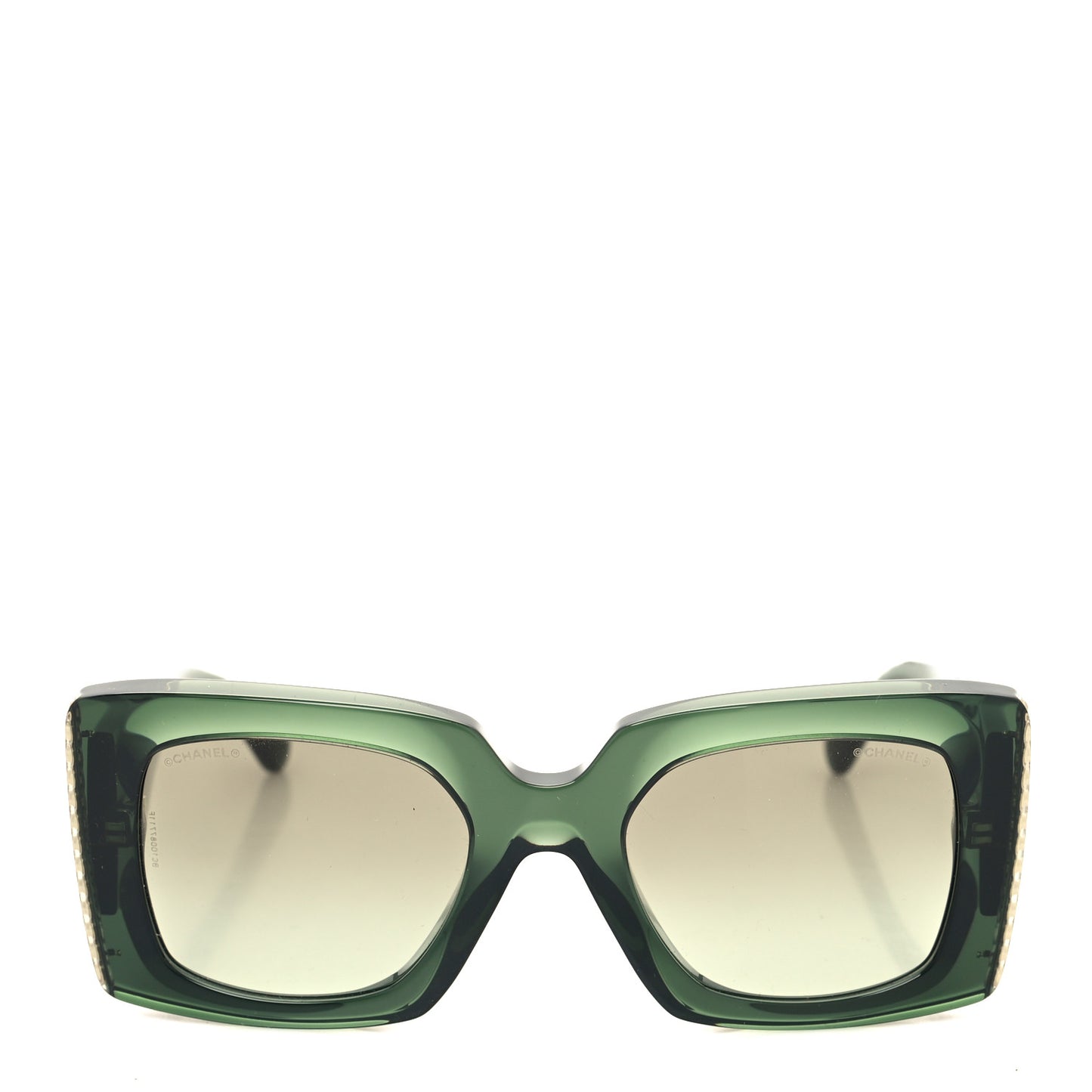 Acetate Pearl Rectangle Sunglasses 5480-H Dark Green