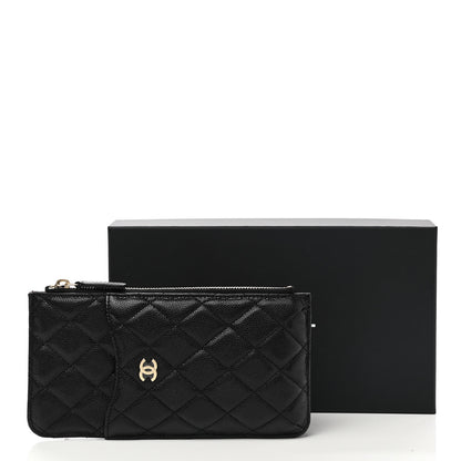 Chanel Caviar Quilted Classic Flat Wallet Pouch Black 8 of 8