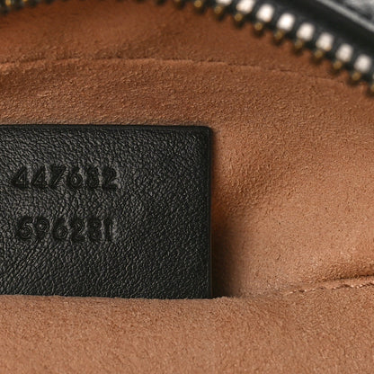 Gucci Calfskin Matelasse Small GG Marmont Chain Shoulder Bag Black 7 of 10