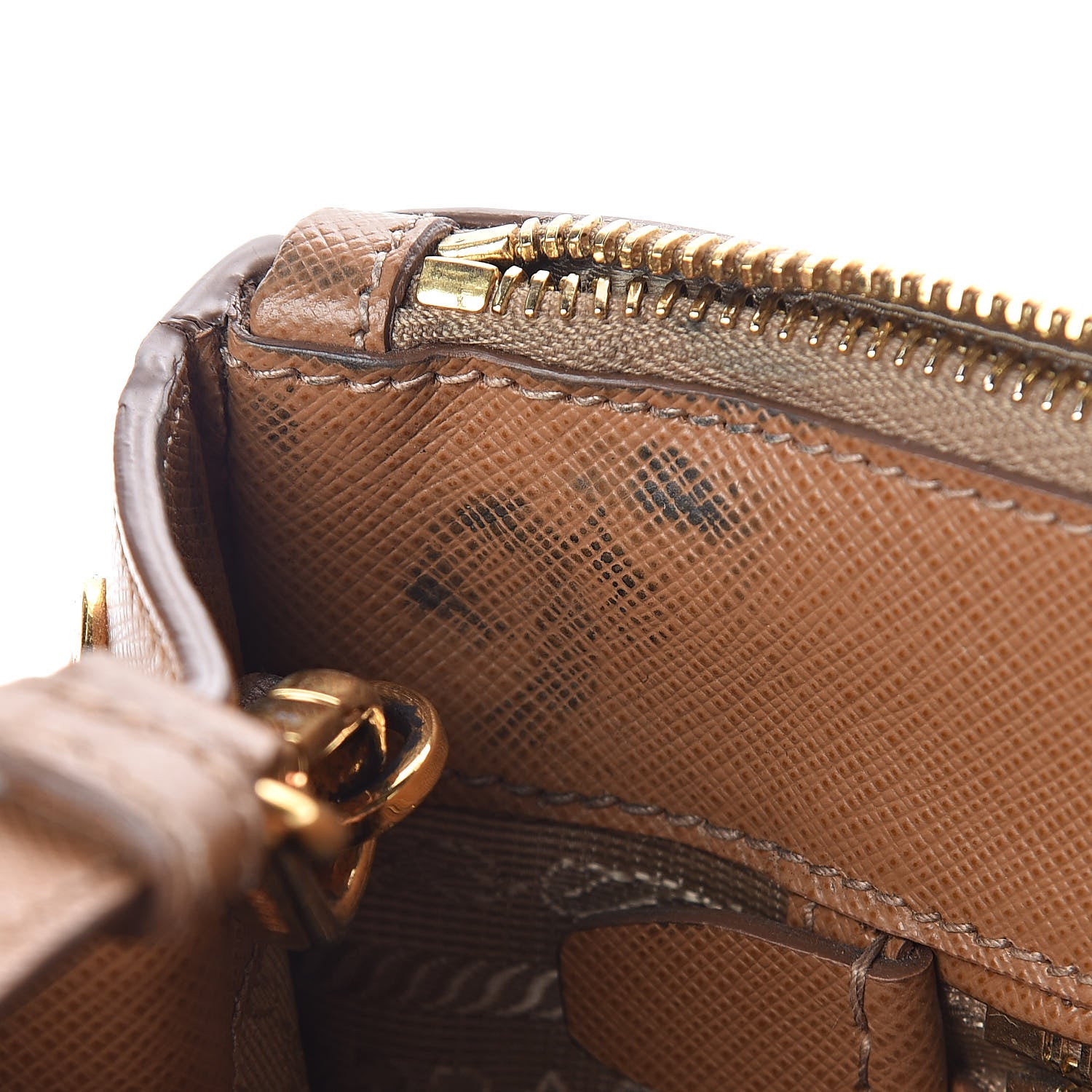 Prada Saffiano Medium Galleria Double Zip Tote Caramel 7 of 11
