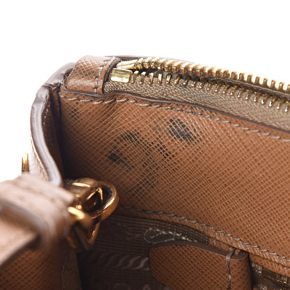 Prada Saffiano Medium Galleria Double Zip Tote Caramel 7 of 11