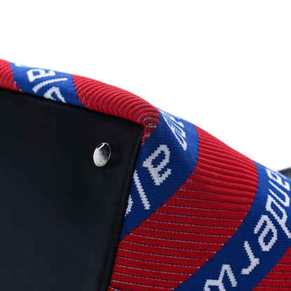 Alexander Wang Knit Jacquard Diagonal Logo Roxy Tote Red Blue 10 of 10